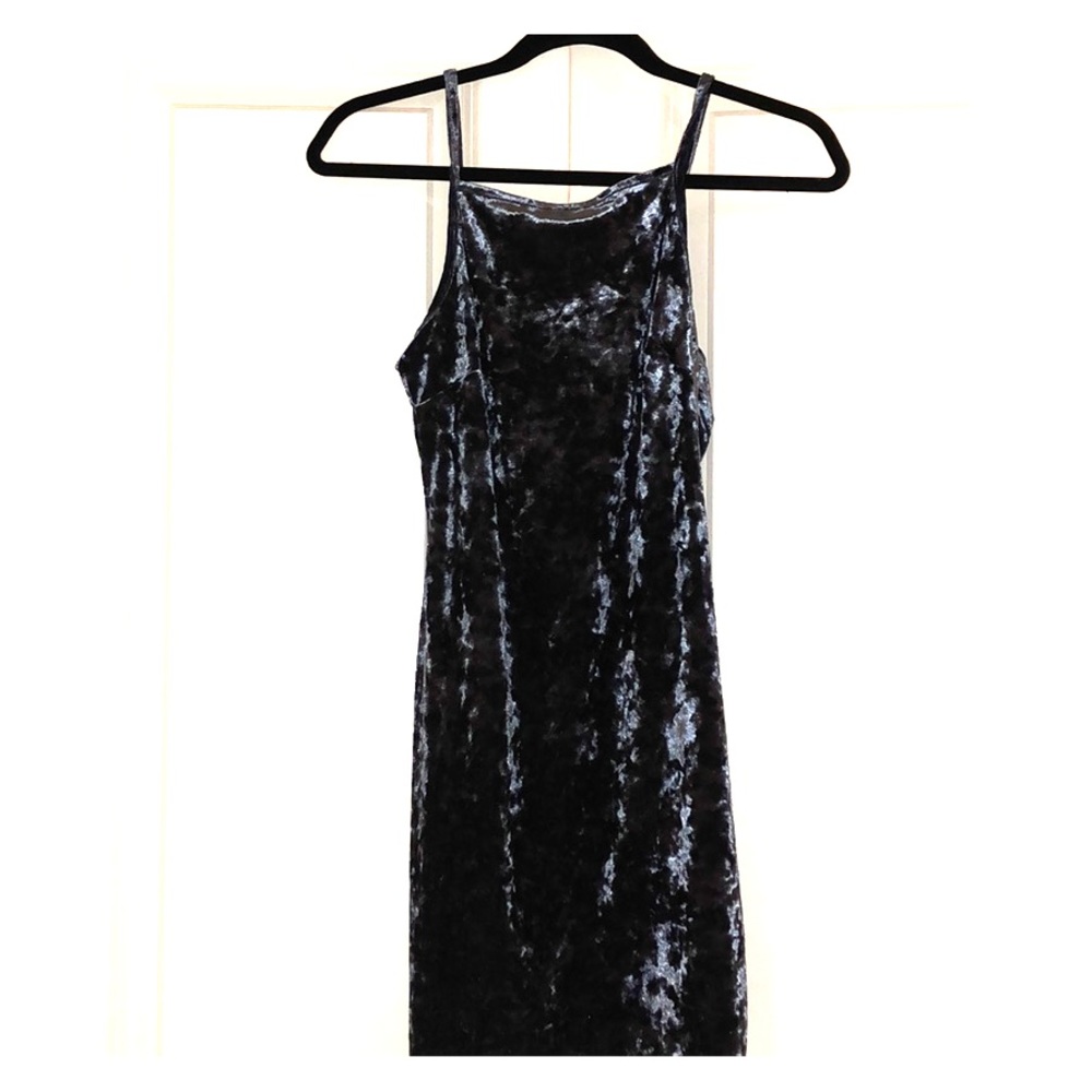 Blue Velvet Dress